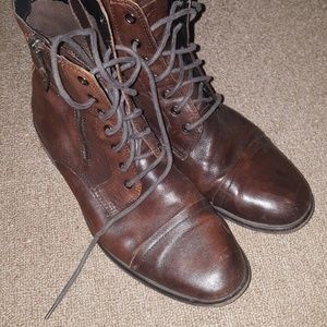 Kenneth Cole Men's Faux Leather Ankle Zip Boots